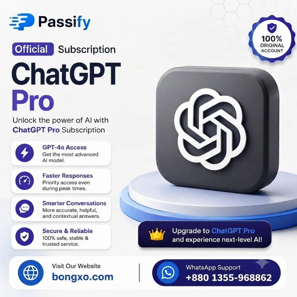 ChatGPT Pro Premium Subscription – Official OPENAI Subscription